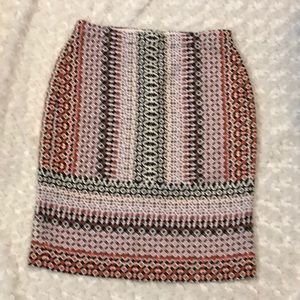 J Crew Geometric Pencil Skirt